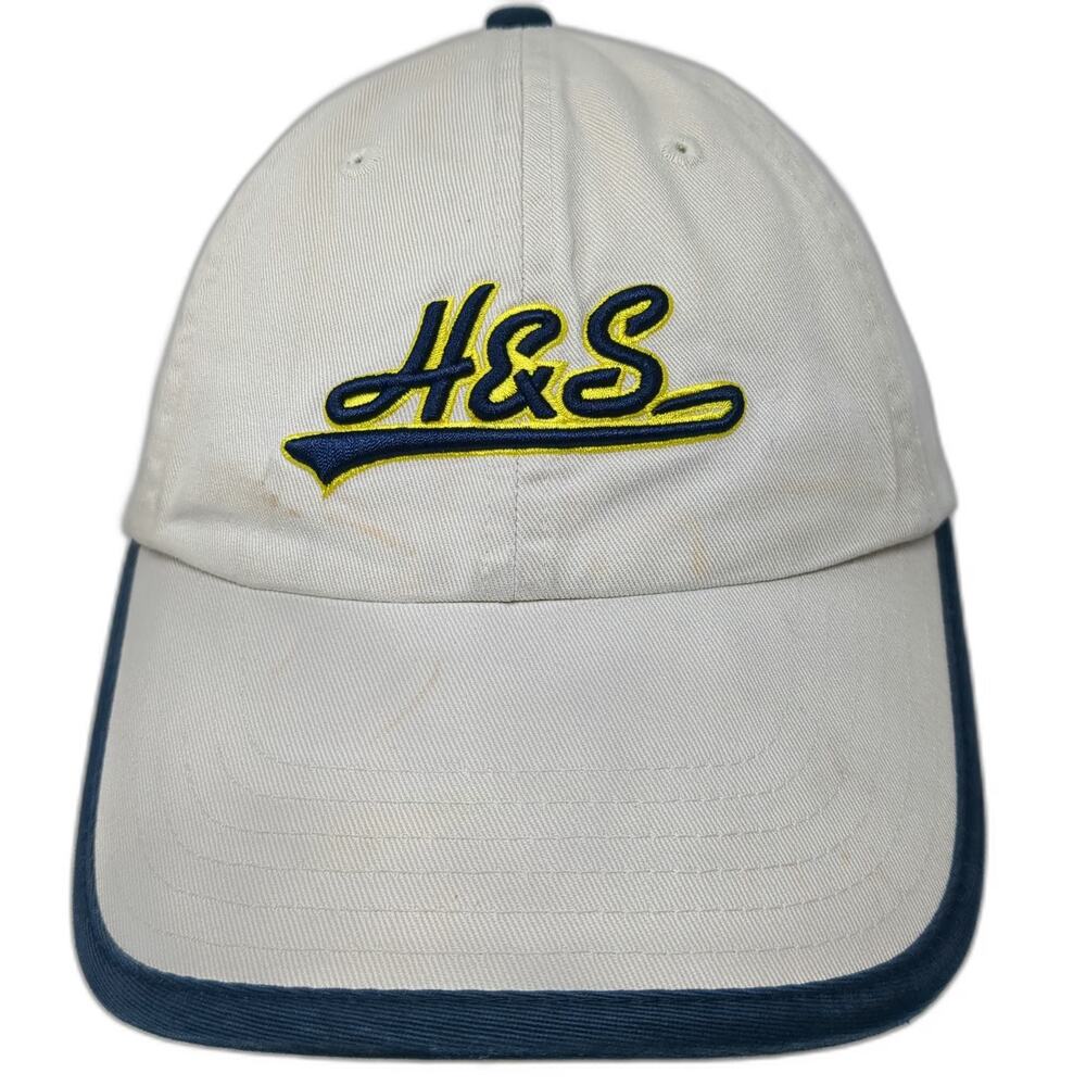 Baseball Cap Beige One Size H&S Denver Salt Lake Since 1970 Strapback Trim Hat